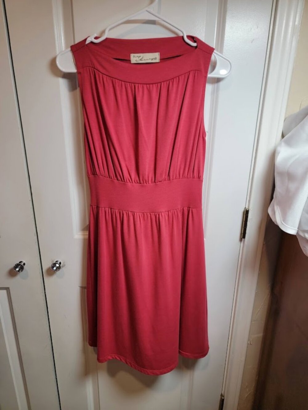Vintage Havana Coral Pink Sleeveless Fit & Flare Dress Women's Small Made in USA